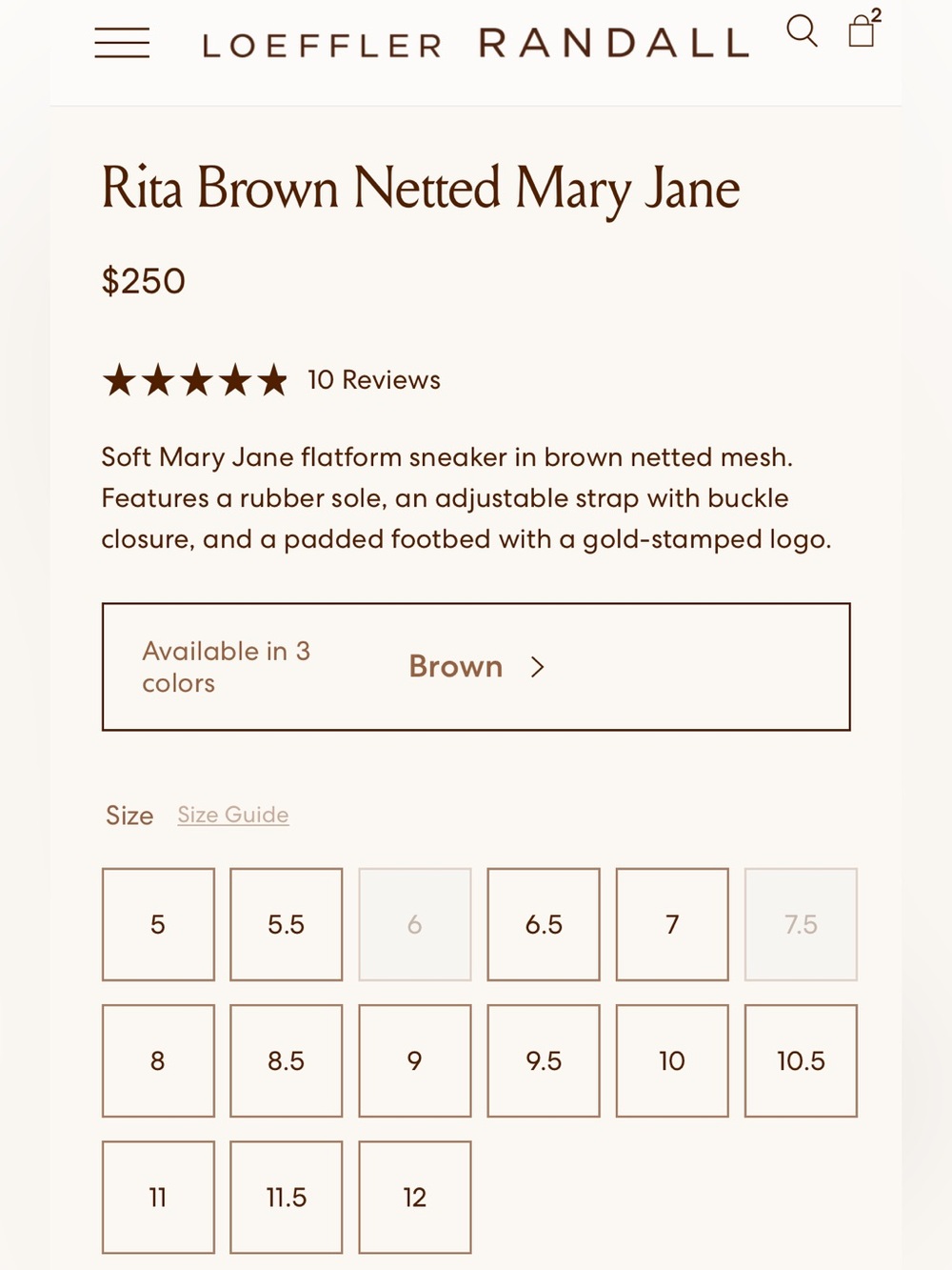 Loeffler Randall Brown Rita Mary Jane Netted Flats 10 - Picture 5 of 5